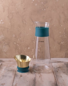 Glass Pitcher in Gold (Green)