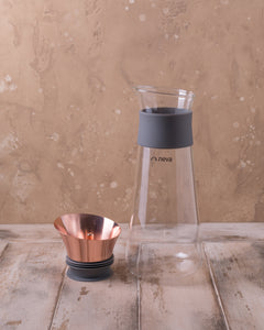 Glass Pitcher in Rose-gold (grey)